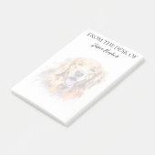 Golden Retriever Lover Monogrammed Dog ポストイット (アングル)