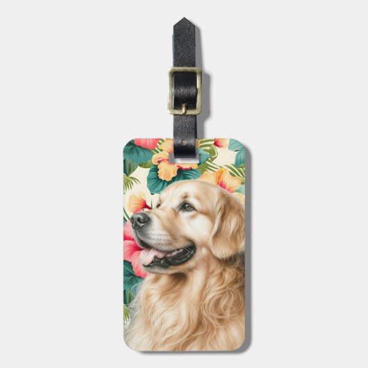 Golden Retriever Luggage Tag ラゲッジタグ (正面縦)