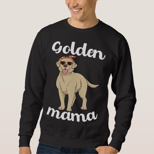 Golden Retriever Mama Labrador Mom Women Mothers D スウェットシャツ (正面)