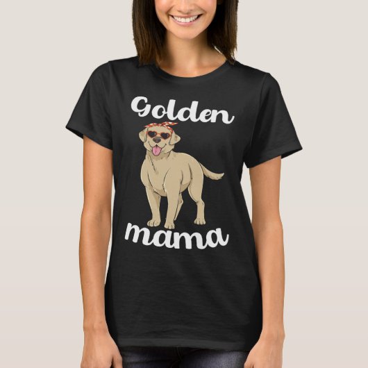 Golden Retriever Mama Labrador Mom Women Mothers D Tシャツ (正面)