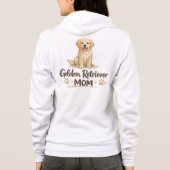 Golden Retriever Mom Cute Dog Art パーカ (裏面)