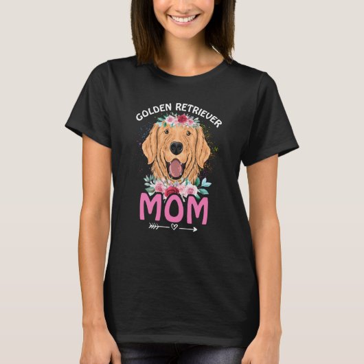 Golden Retriever Mom Dogs & Owners Costume Tシャツ (正面)
