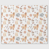 Golden Retriever Mom Pattern ラッピングペーパー (フラット)