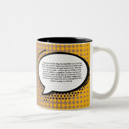 Golden Retriever Mom Pop Art Mug - Customizable ツートーンマグカップ