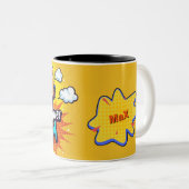 Golden Retriever Mom Pop Art Mug - Personalized ツートーンマグカップ (正面右)