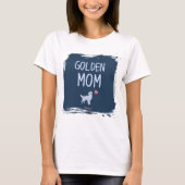 Golden Retriever mom shirt with custom name Tシャツ (正面)