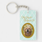 Golden Retriever  My Heart Belongs To Custom Photo キーホルダー (正面)