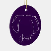 Golden Retriever Ornament (Paw Prints) セラミックオーナメント (右)