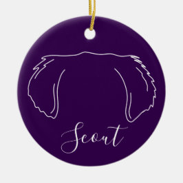 Golden Retriever Ornament (Paw Prints) セラミックオーナメント