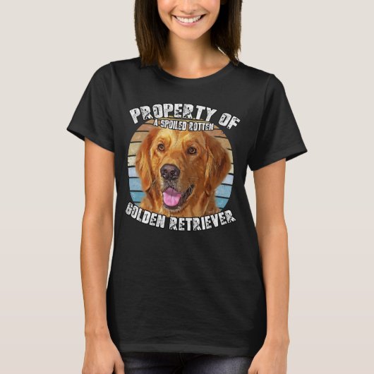 Golden Retriever Owner   Retro Property Of Tシャツ (正面)