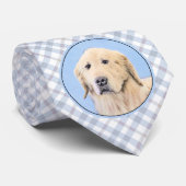 Golden Retriever Painting - Cute Original Dog Art ネクタイ (ロール)
