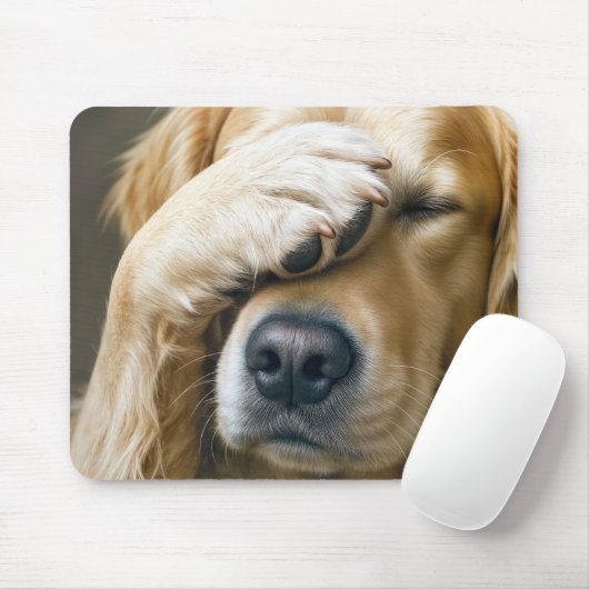 Golden Retriever Palm Face  マウスパッド (マウス)