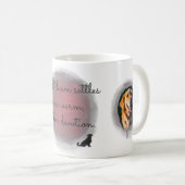 Golden Retriever Pastel Pink Custom Photo & Name コーヒーマグカップ (正面右)