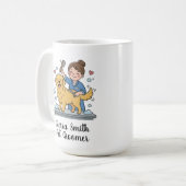 Golden Retriever Pet Grooming Professional Coffee コーヒーマグカップ (正面左)