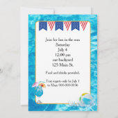 Golden Retriever Pool Party 招待状 (裏面)