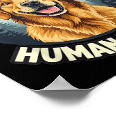 Golden Retriever Professional Human Trainer Funny  ポスター (角)