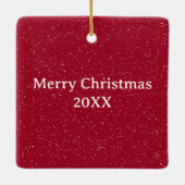 Golden Retriever Puppies In Christmas Truck セラミックオーナメント (裏面)