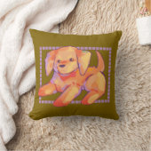Golden retriever puppy クッション (ブランケット)