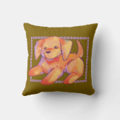 Golden retriever puppy クッション (裏面)