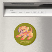 Golden retriever, puppy マグネット (インサイチュ (食洗機))