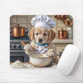 Golden Retriever Puppy Chef マウスパッド (マウス)