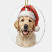 Golden Retriever Puppy Christmas Tree Ornament セラミックオーナメント (左)