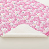 Golden Retriever Puppy in Pink Garden シェルパブランケット (3/4)