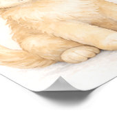 Golden Retriever Puppy Nursery Wall Art Print | ポスター (角)