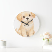 Golden Retriever Puppy Nursery Wall decor | ラージ壁時計 (ホーム)
