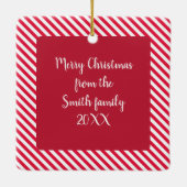 Golden Retriever Puppy With a Candy Cane セラミックオーナメント (裏面)