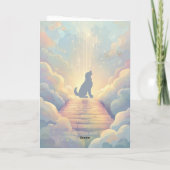Golden Retriever Rainbow Bridge Memorial Card Pet シーズンカード (裏面)