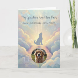 Golden Retriever Rainbow Bridge Memorial Card Pet シーズンカード