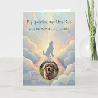 Golden Retriever Rainbow Bridge Memorial Card Pet シーズンカード