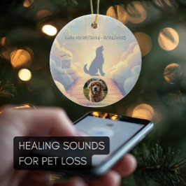 Golden Retriever Rainbow Bridge Memorial Ornament セラミックオーナメント