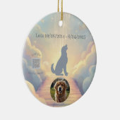 Golden Retriever Rainbow Bridge Memorial Ornament セラミックオーナメント (右)