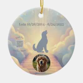 Golden Retriever Rainbow Bridge Memorial Ornament セラミックオーナメント