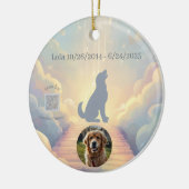 Golden Retriever Rainbow Bridge Memorial Ornament セラミックオーナメント (左)