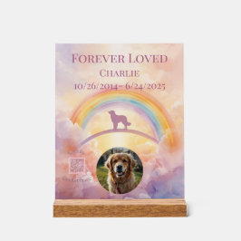 Golden Retriever Rainbow Bridge Memorial Sign アクリルサイン