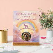 Golden Retriever Rainbow Bridge Memorial Sign アクリルサイン (ウェディング)
