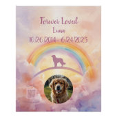 Golden Retriever Rainbow Bridge Poster – Dog Loss ポスター (正面)