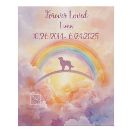 Golden Retriever Rainbow Bridge Poster – Dog Loss ポスター