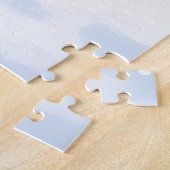 Golden Retriever Rustic Cabin Santa Hat Christmas ジグソーパズル (側面)