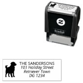 Golden Retriever Silhouette Address セルフインキングスタンプ (インサイチュ)