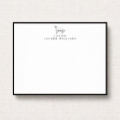 Golden Retriever Sketch Black Border Note Card 招待状