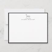 Golden Retriever Sketch Black Border Note Card 招待状 (正面)