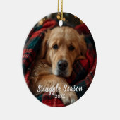 Golden Retriever Snuggle Season  セラミックオーナメント (右)