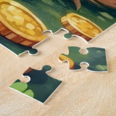 Golden Retriever St Patrick’s Day Lucky Dog ジグソーパズル (側面)