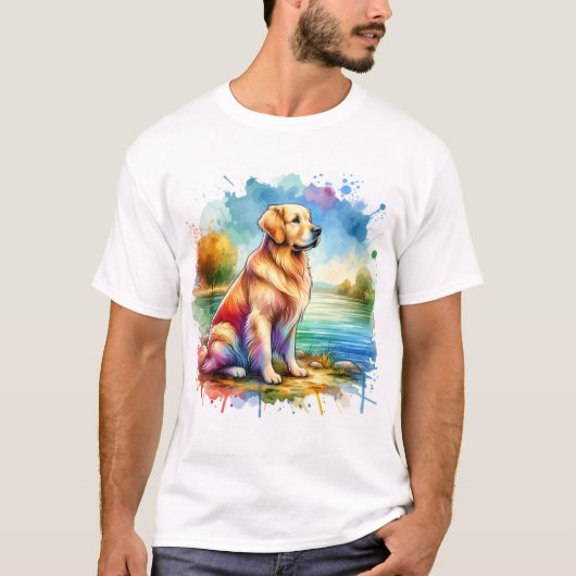 Golden Retriever T-shirt Tシャツ (正面)