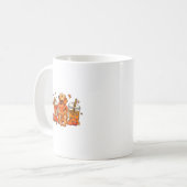 Golden Retriever Thanksgiving Fall Coffee Pumpkin コーヒーマグカップ (正面左)