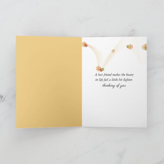 Golden Retriever Thinking of You カード (内部)